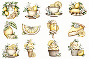 Watercolor Summer lemon Clipart, an Illustration by Designworld (Thumbnail 3 of 4)