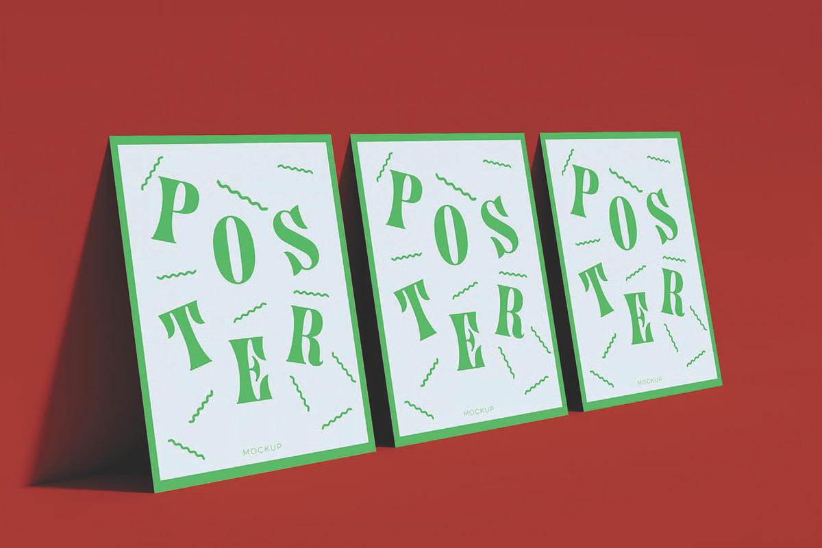 Posters Mockup, an Advertising Mockup by skybluecreative (Photo 1 of 3)