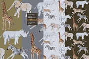 Animal watercolor seamless pack, a Pattern Graphic by PatternsBlooming (Thumbnail 3 of 9)