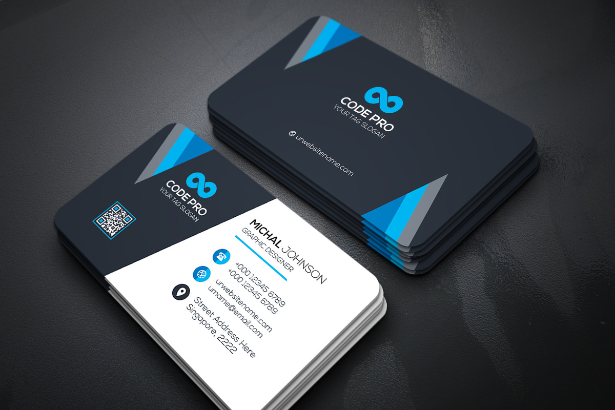 Business Cards 2 in 1, a Business Card Template by Genereux Art (Photo 1 of 7)