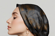 Silk Headscarf Mockup – Model (PSD), a Hat Mockup by 1001 mockups (Thumbnail 8 of 9)