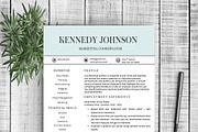 Resume Template Kennedy, a Resume Template by Resume Template Shoppe (Thumbnail 1 of 4)