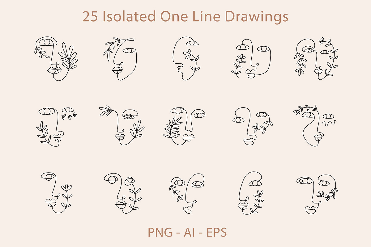One Line Drawings & Patterns vol.2, a Graphic by Katrinelly