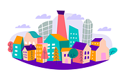 Cityscape scene creator, an Object Illustration by PixelAesthetic (Thumbnail 5 of 7)