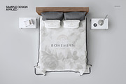 Plain Bed Coverlet Mockup (top view), a Household Mockup by creatsy2 (Thumbnail 4 of 5)