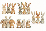 Hand-Drawn Easter Bunnies Clipart, an Illustration by Designworld (Thumbnail 4 of 7)