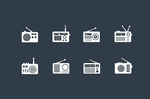 Eight Radio Icons preview 2