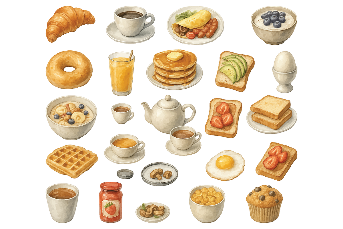 Breakfast Food and Drink Collection, an Object Graphic by RT Studio (Photo 2 of 4)