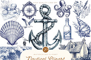 Watercolor Nautical Clipart, an Object Illustration by SparkyDesignsUS (Thumbnail 1 of 9)