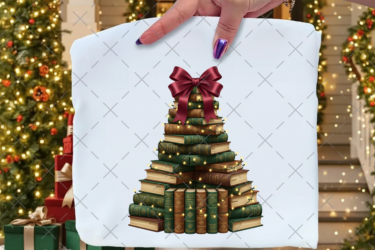 Christmas Book Tree Xmas Teachers, an Illustration by Craft Nest (Photo 2 of 6)