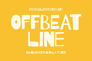OFFBEAT LINE UGLY SANS, a Handwritten Font by BilberryCreates (Thumbnail 1 of 14)