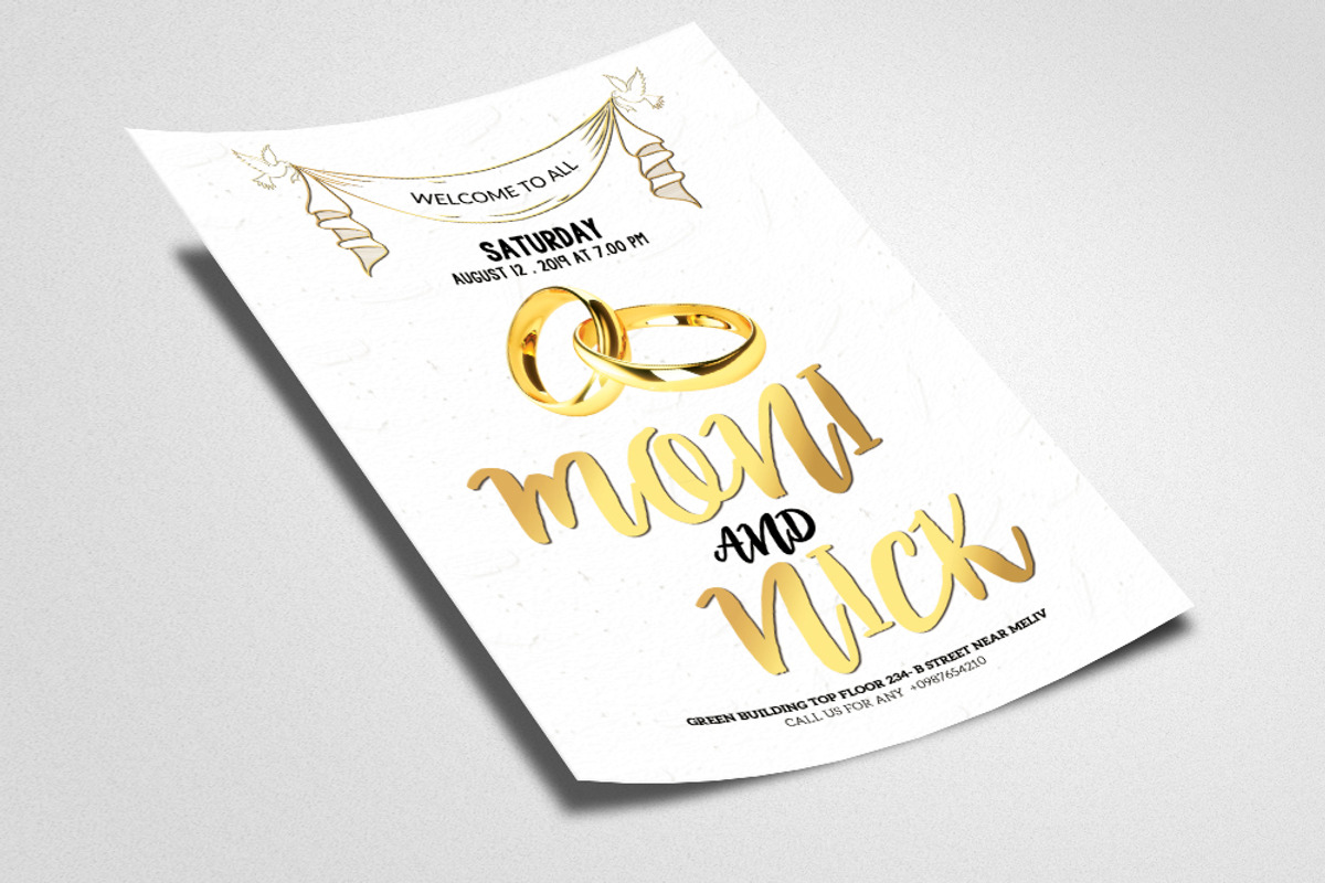 Wedding Invite Psd Flyer Template, an Invitation Template by Psd Templates (Photo 2 of 2)