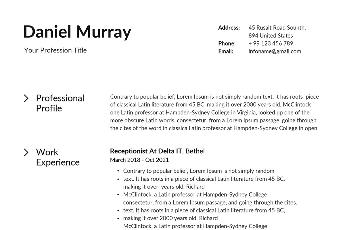 Resume/CV, a Resume Template by Creatune (Photo 5 of 7)