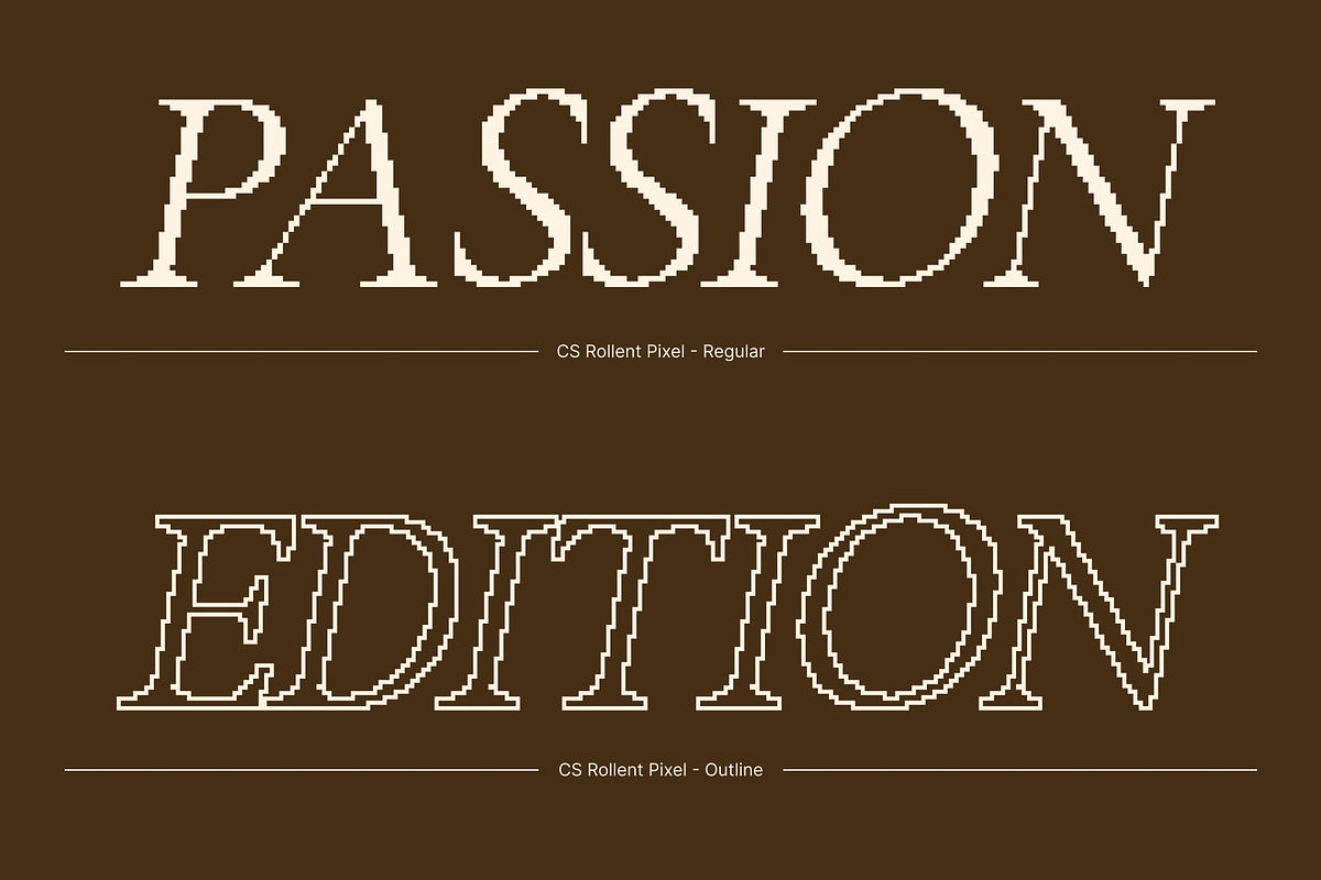 CS Rollent Pixel, a Serif Font by Craft Supply Co. (Photo 3 of 8)