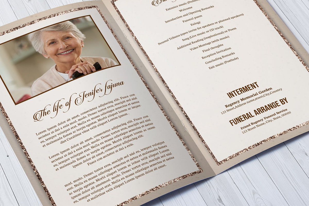 Funeral Program Template, a Brochure Template by Template Shop (Photo 3 of 5)