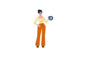 Smiling businesswoman holding, a Person Illustration by pikepicture