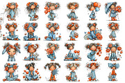 Whimsical Little Girl Clipart PNG, a Seasonal Illustration by Daily.Designs (Thumbnail 2 of 3)