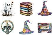 Groovy Retro Halloween Clipart, a Work Illustration by cherrydesign (Thumbnail 2 of 3)