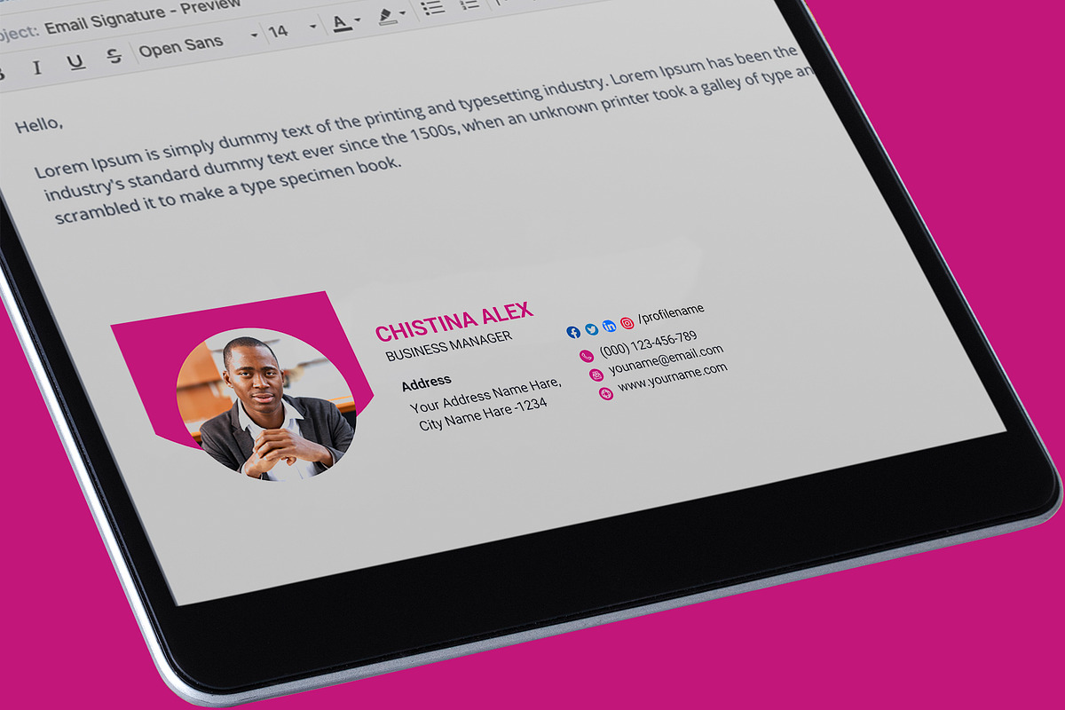 Email Signature Template Canva+Gmail, an Email Template by Waliullah Solutions (Photo 5 of 5)