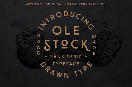 Ole Stock - Vintage Hand Drawn Font, a Sans Serif Font by Surplus Type Co