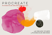 Procreate Watercolor Brush & Stamps, a Brush Add-On by CC CREATIVE CO (Thumbnail 2 of 21)