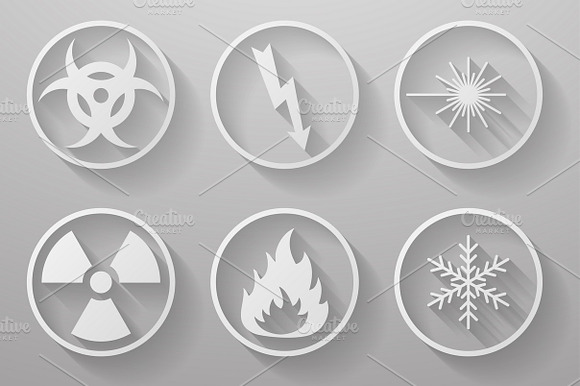 Set Of Warning Signs