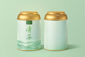 3d Herbal Tin Mock-up Set