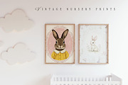 VINTAGE NURSERY PRINTS, a Background Graphic by Lana Elanor (Thumbnail 3 of 9)