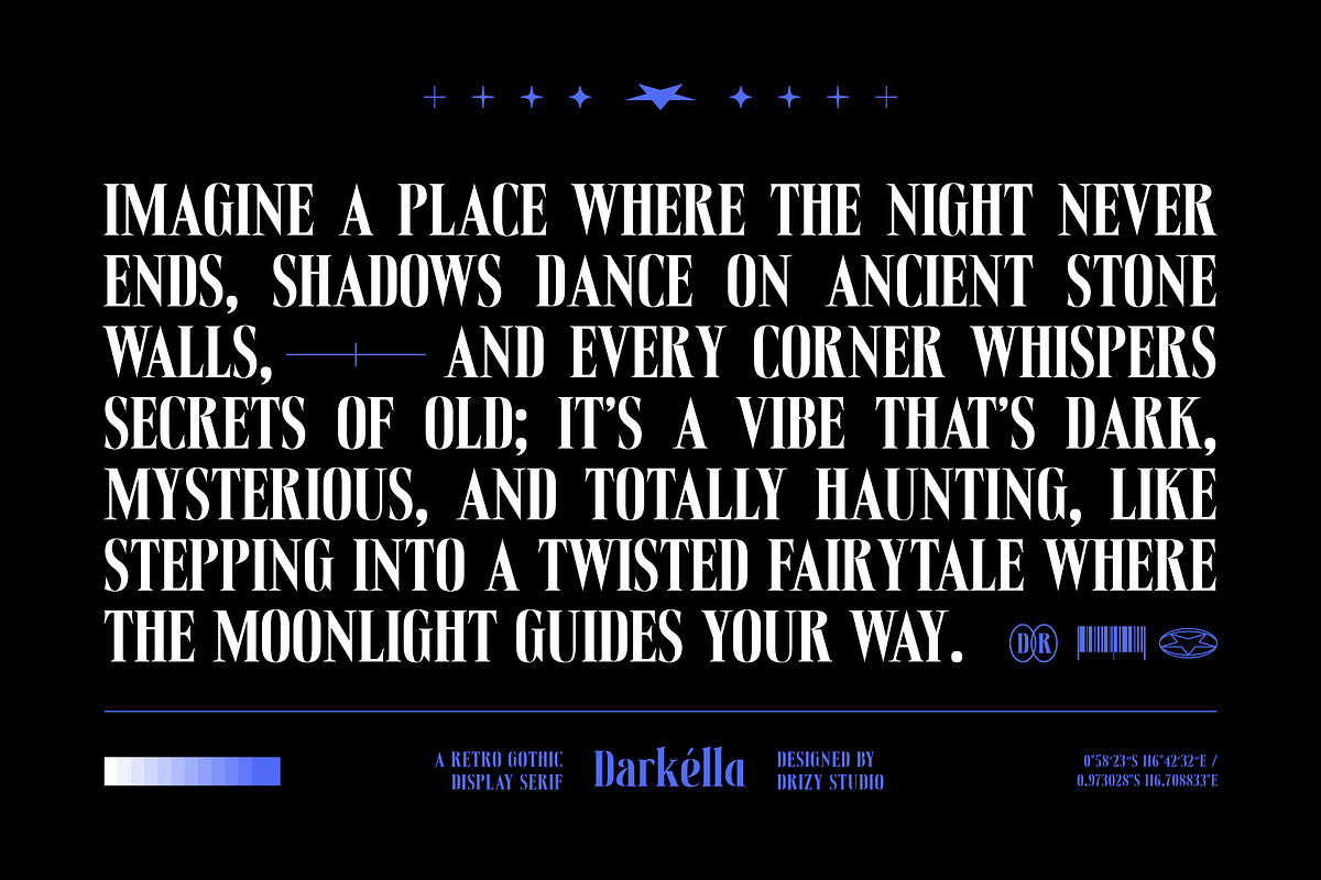 Darkella – Retro Gothic Display, a Serif Font by Drizy (Photo 2 of 10)