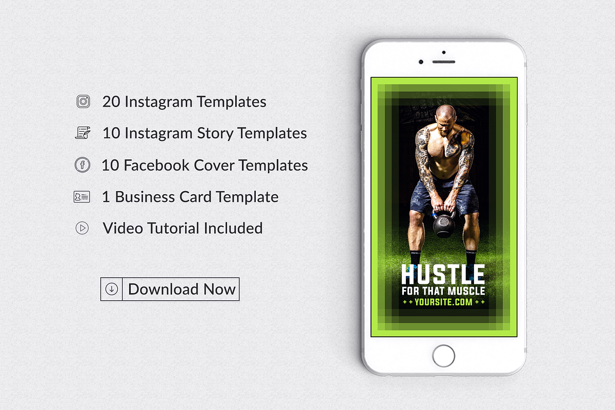 Fitness Social Media Kit, a Social Media Template by Jaisivakumar (Photo 10 of 12)