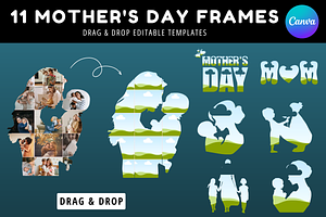Mothers Day Photo Frame Canva, a Poster Template by Snapybiz