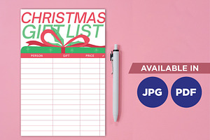 Christmas Gift Planner