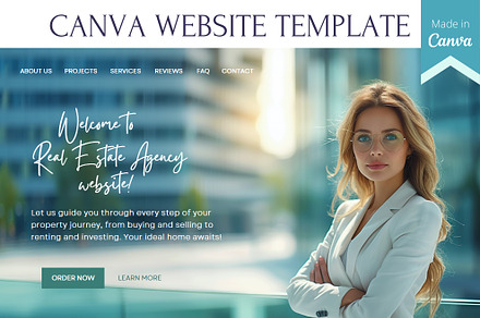 Canva Website for Real Estate Agency