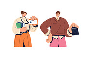 People showing documents set, a Person Illustration by PaperTrident (Thumbnail 3 of 9)