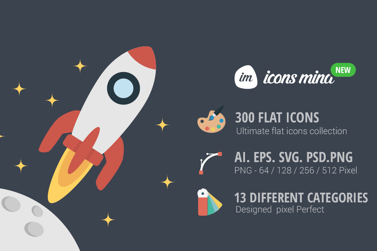 300 Flat icons, an Icon by Icon54 (Photo 3 of 5)