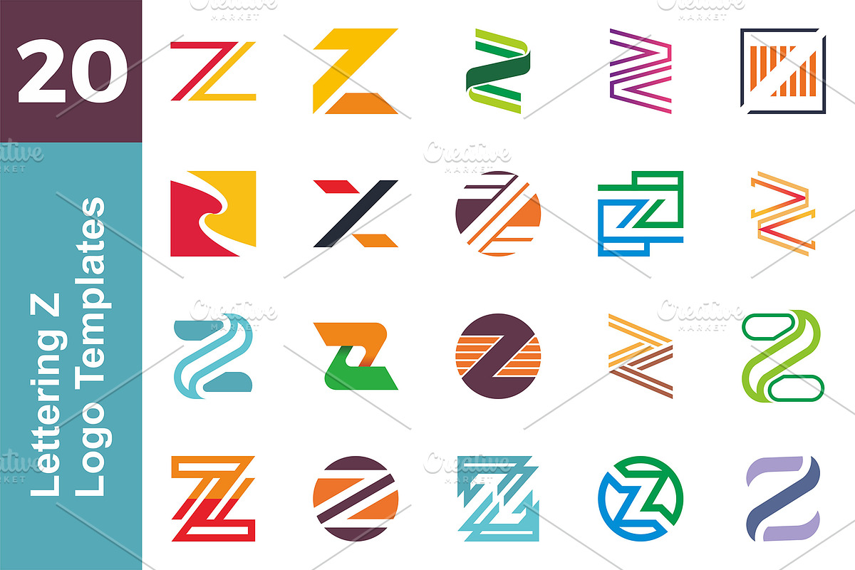 20 Logo Lettering Z Template Bundle, a Branding & Logo Template by Acongraphic (Photo 1 of 21)
