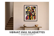 Vibrant Ethnic Silhouettes, a Decorative Illustration by Digital Art Creations (Thumbnail 4 of 7)