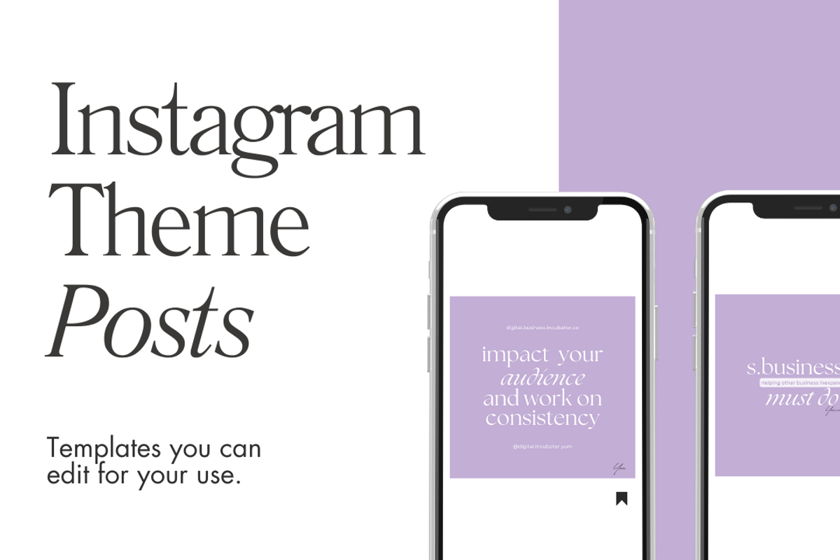 Lavender consistent Instagram Posts, a Social Media Template by digital.incubator.yum (Photo 3 of 12)