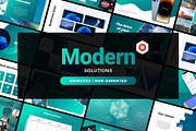 Modern Solutions PowerPoint, a Presentation Template by Presentation Templates (Thumbnail 1 of 7)
