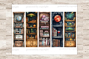 Bookcase Bookmarks, an Object Illustration by GlamArtZhanna (Thumbnail 7 of 9)