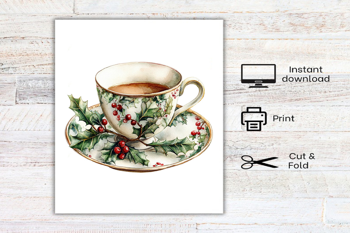 Watercolor Grand Millennial Christma, an Illustration by Canvas Craft (Photo 7 of 7)