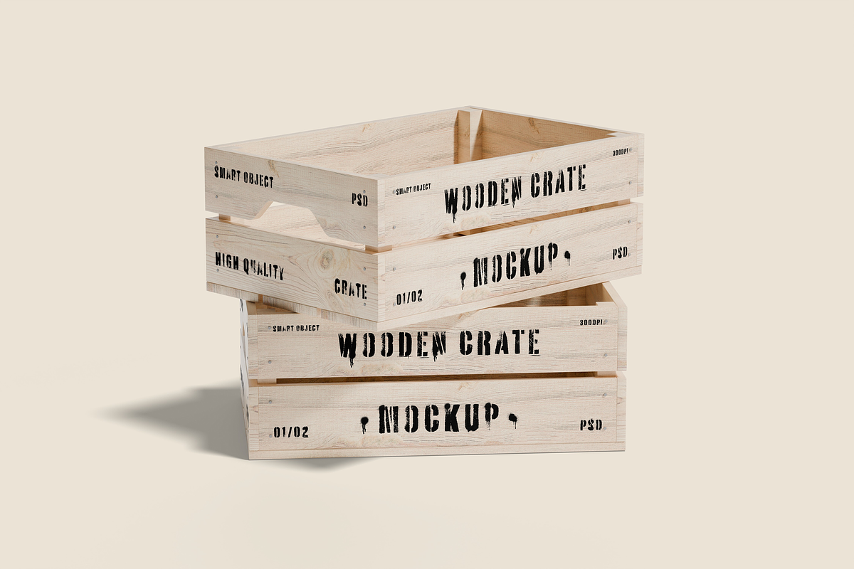 Wooded Crate Mockup, a Packaging Mockup by DSNA Mockup (Photo 5 of 5)
