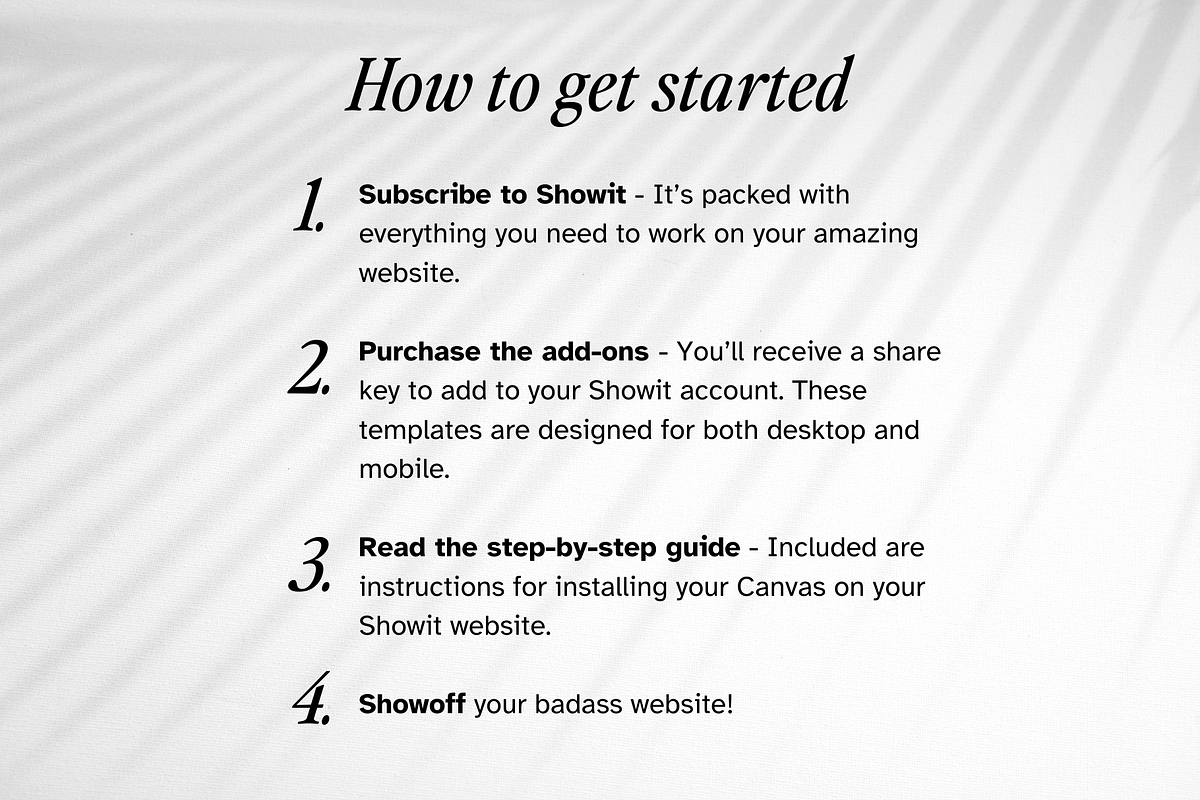 50 Showit Canvas Add-Ons, a Websites & App Template by Amanda Pena Design (Photo 13 of 13)