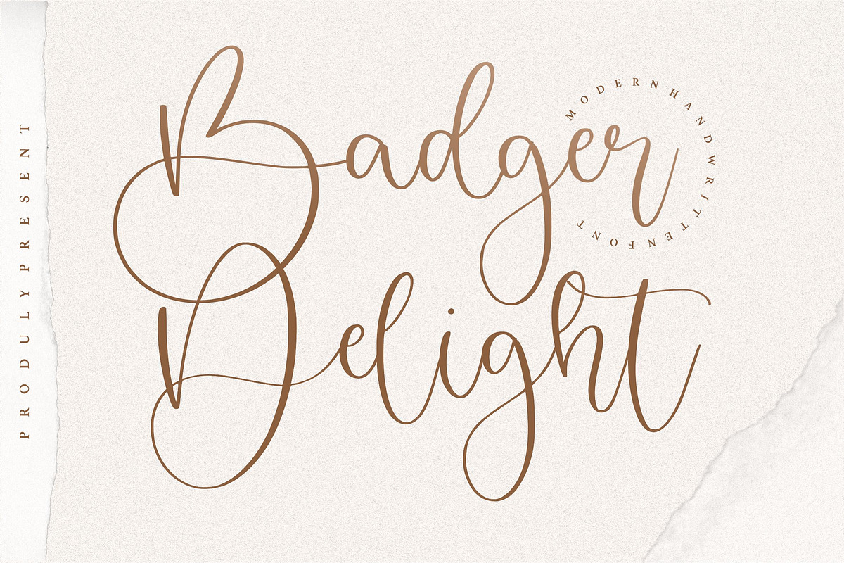 Badger Delight - Modern Handwritten, a Script Font by Letterative Studio (Photo 1 of 7)