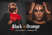 Black and Orange - Actions & Presets, a Preset Add-On by Hydrozi Presets (Thumbnail 1 of 8)