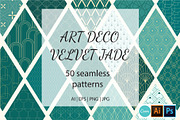 Art Deco 50 Patterns. Velvet Jade, a Pattern Graphic by GapArt (Thumbnail 1 of 8)