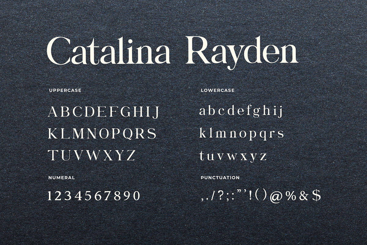 Catalina Rayden Serif Display Font, a Serif Font by UICreative (Photo 5 of 5)