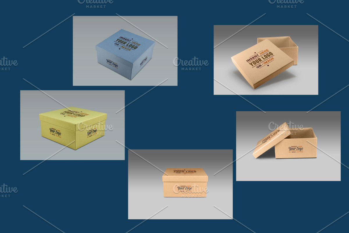 5 Photorealistic Logo on Box Mockups, a Product Mockup by Illusiongraphic (Photo 5 of 5)