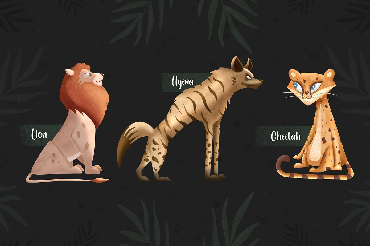 Wild Africa. Safari animals clipart, an Animal Illustration by Samnay Arts (Photo 2 of 12)