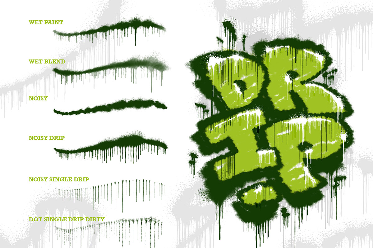 Drip Brush Pack - Procreate, a Brush Add-On by Bakeroner (Photo 3 of 5)